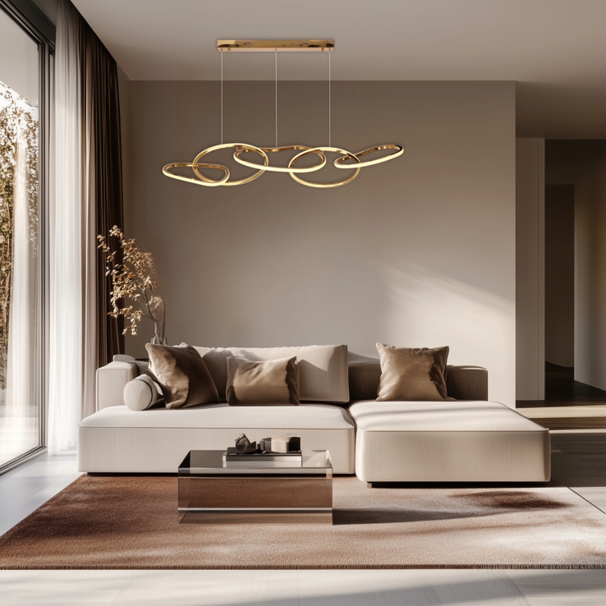 LED-Pendelleuchte ANNELI an Kabel LED/45W/230V 125 cm goldfarben
