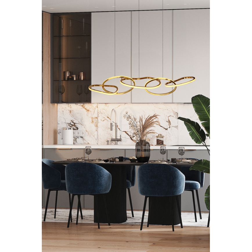 LED-Pendelleuchte ANNELI an Kabel LED/45W/230V 125 cm goldfarben