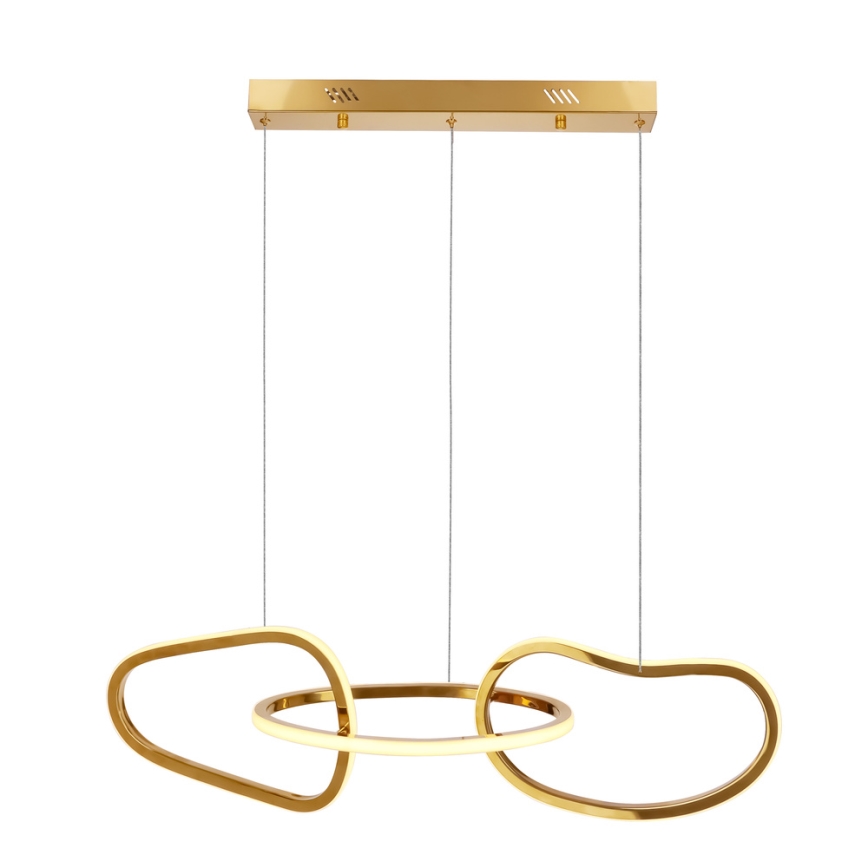 LED-Pendelleuchte ANNELI mit Seilaufhängung, 30 W / 230 V, 80 cm, goldfarben
