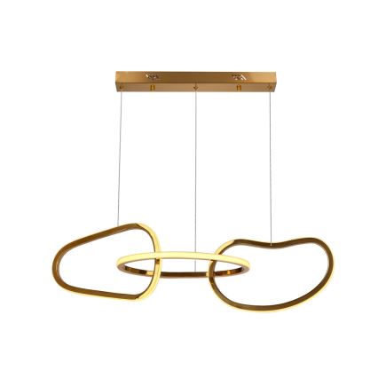 LED-Pendelleuchte ANNELI mit Seilaufhängung, 30 W / 230 V, 80 cm, goldfarben