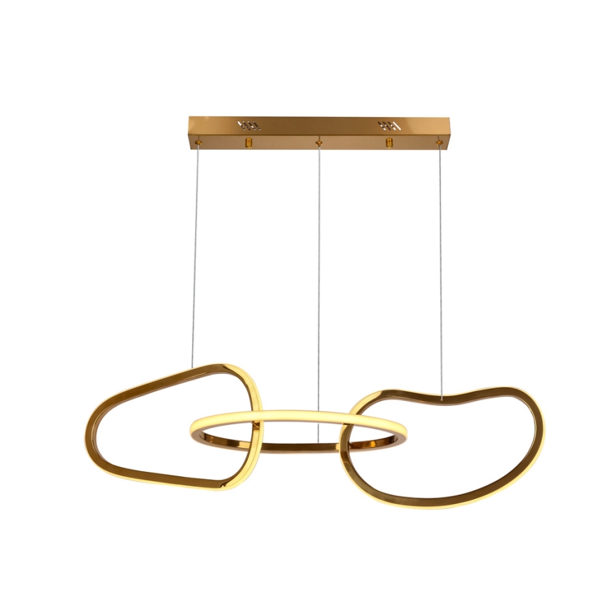 LED-Pendelleuchte ANNELI mit Seilaufhängung, 30 W / 230 V, 80 cm, goldfarben