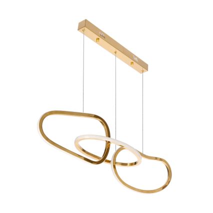 LED-Pendelleuchte ANNELI mit Seilaufhängung, 30 W / 230 V, 80 cm, goldfarben