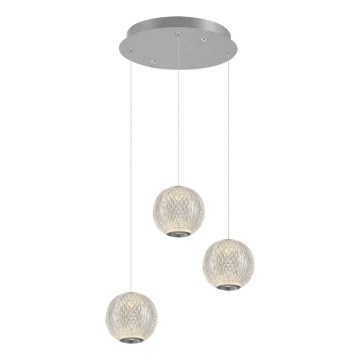 LED Pendelleuchte CREMONA 3xLED/5W/230V 3000K matt chrom