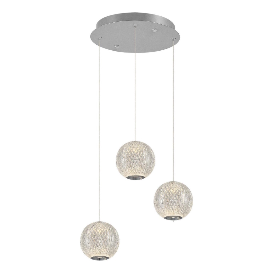 LED Pendelleuchte CREMONA 3xLED/5W/230V 3000K matt chrom