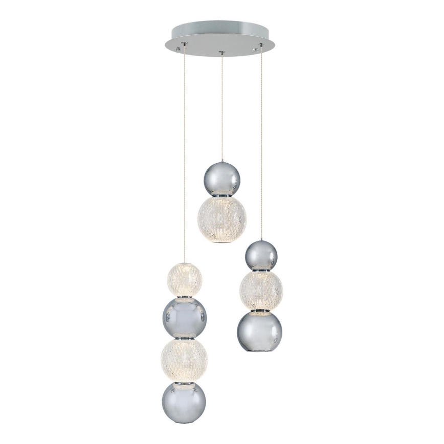 LED Pendelleuchte CREMONA LED/17W/230V 3000K matt verchromt
