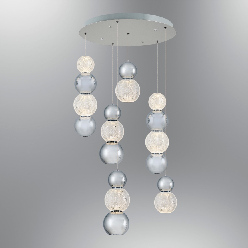 LED Pendelleuchte CREMONA LED/34W/230V 3000K matt verchromt