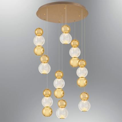 LED Pendelleuchte CREMONA LED/51W/230V 3000K gold