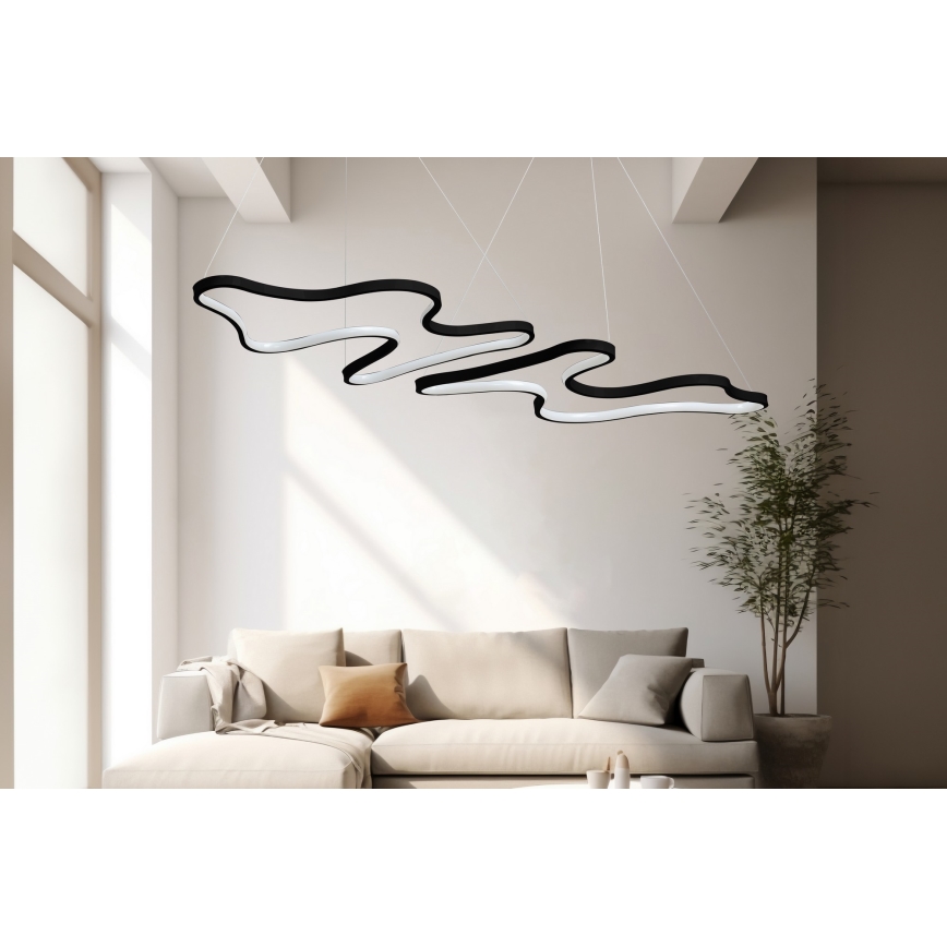 LED Pendelleuchte DUPLE ARTISAN LED/80W/230V 4000K schwarz