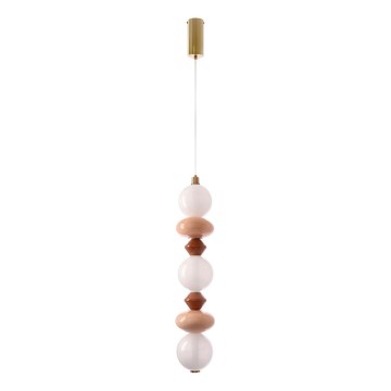 LED-Pendelleuchte FLORES mit Kabel LED/20W/230V gold/orange/braun