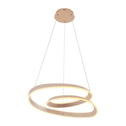LED-Pendelleuchte GLOW an Kabel, 75 W, 230 V, 4000 K, Ø 60 cm, goldfarben