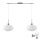 LED Pendelleuchte HARMA 2xE27/60W/230V matt verchromt/weiß