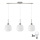 LED Pendelleuchte HARMA 3xE27/60W/230V matt chrom/weiß