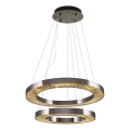 LED Pendelleuchte JESI LED/140W/230V 3000K Durchmesser 100 cm Silber