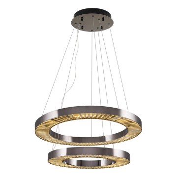 LED Pendelleuchte JESI LED/140W/230V 3000K Durchmesser 100 cm Silber