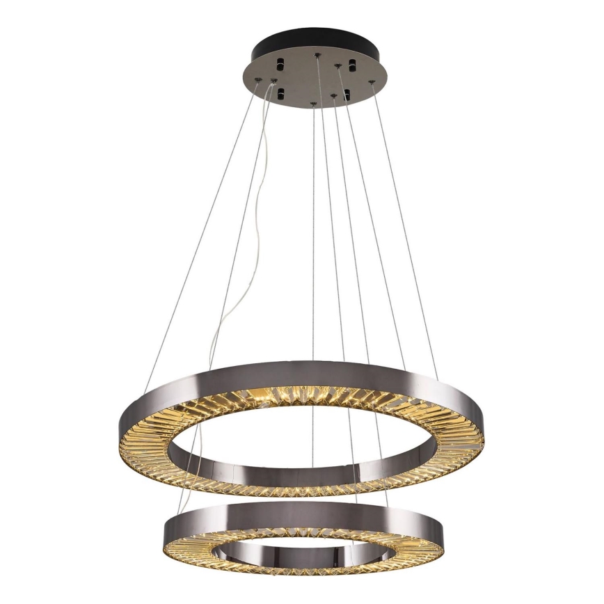 LED Pendelleuchte JESI LED/140W/230V 3000K Durchmesser 100 cm Silber