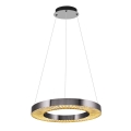 LED Pendelleuchte JESI LED/35W/230V 3000K Durchmesser 60 cm silber