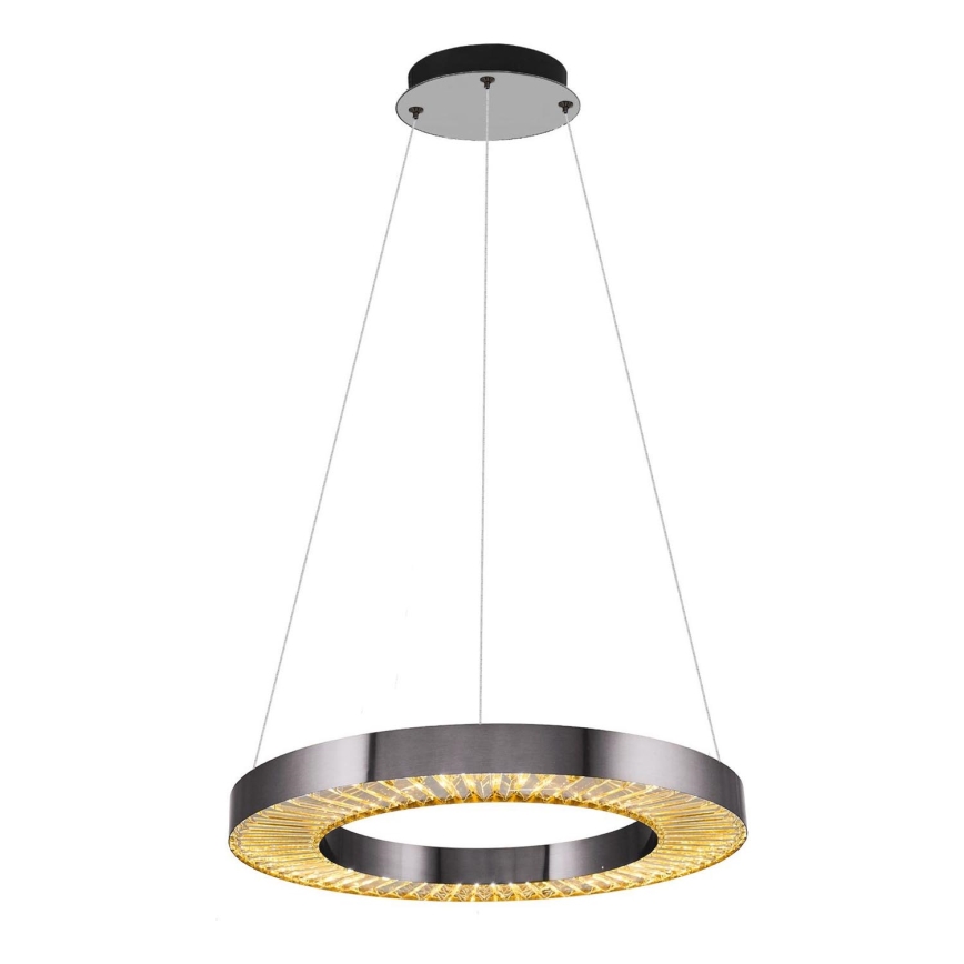 LED Pendelleuchte JESI LED/35W/230V 3000K Durchmesser 60 cm silber
