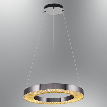 LED Pendelleuchte JESI LED/35W/230V 3000K Durchmesser 60 cm silber