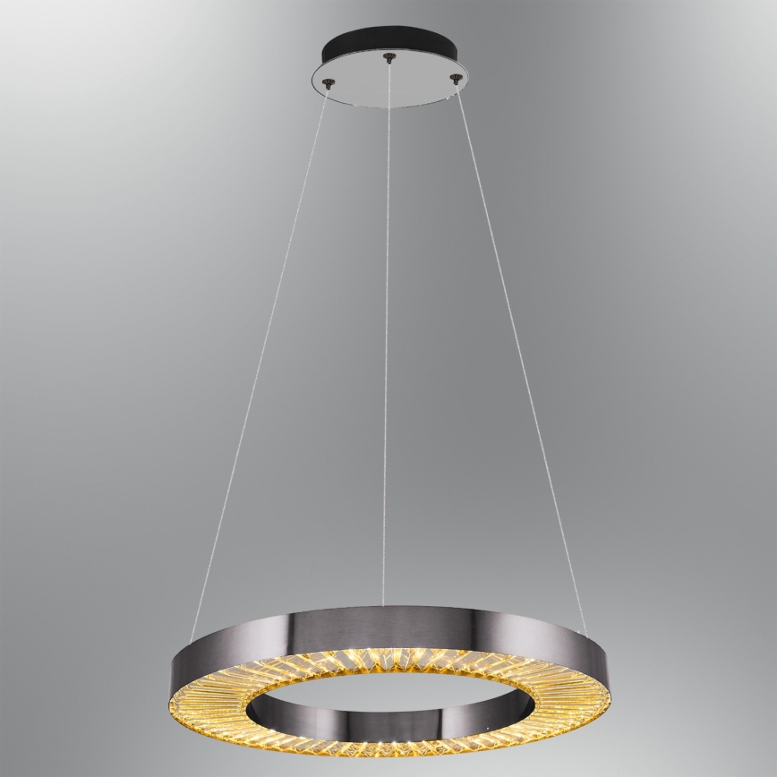 LED Pendelleuchte JESI LED/35W/230V 3000K Durchmesser 60 cm silber