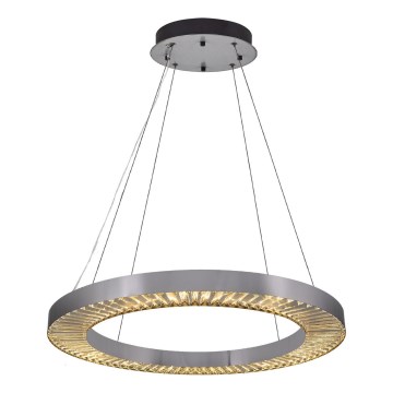 LED Pendelleuchte JESI LED/85W/230V 3000K Ø 80 cm silber