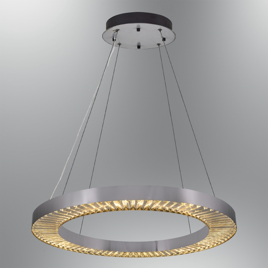 LED Pendelleuchte JESI LED/85W/230V 3000K Ø 80 cm silber