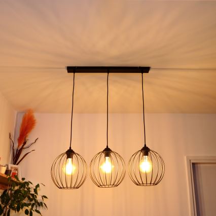 LED Kronleuchter an Kabel MERCURE 3xE27/15W/230V