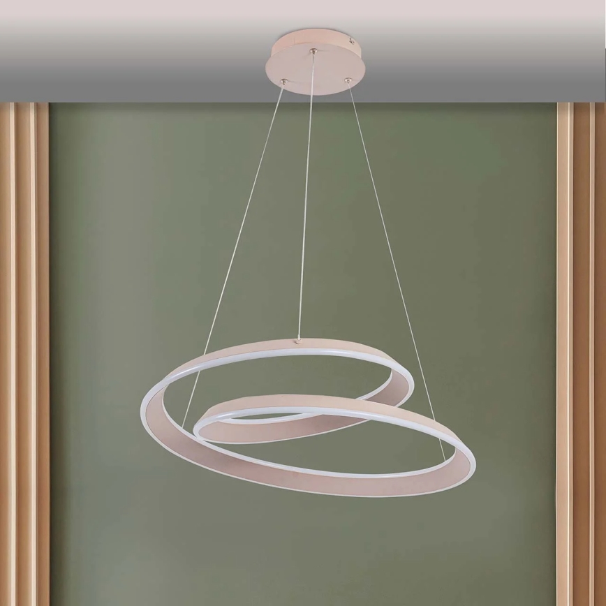 LED-Pendelleuchte mit Kabelaufhängung CASHMERE LED/75W/230V Ø 60 cm beige