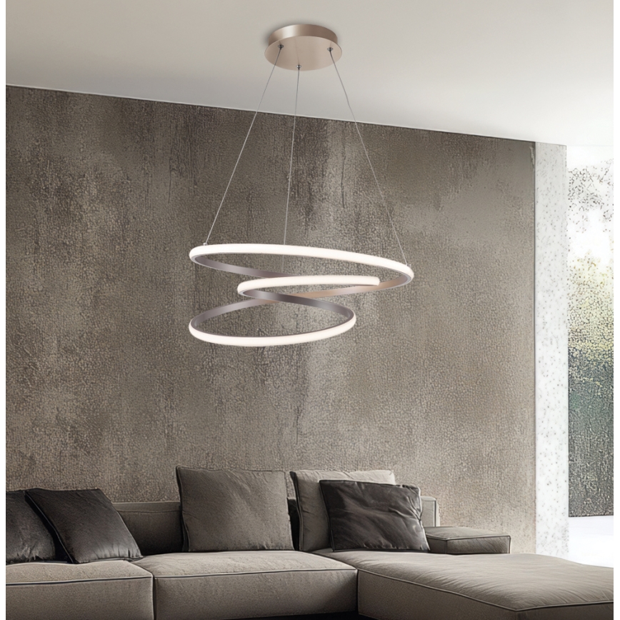 LED-Pendelleuchte mit Kabelaufhängung CORT LED/40W/230V silber