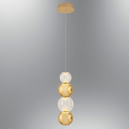 LED-Pendelleuchte mit Kabelaufhängung CREMONA LED/7W/230V 3000K, goldfarben