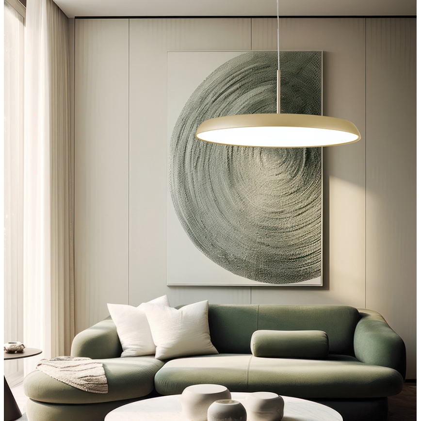 LED-Pendelleuchte mit Seilabhängung ART LED/41W/230V, goldfarben