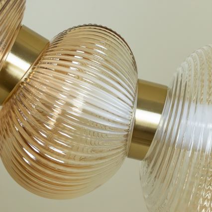 LED-Pendelleuchte mit Seilabhängung BOLLA LED/36W/230V gold/rauchbeige