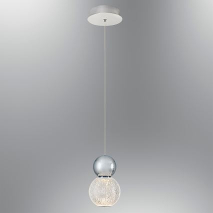 LED-Pendelleuchte mit Seilaufhängung CREMONA LED/5W/230V 3000K matt-chrom