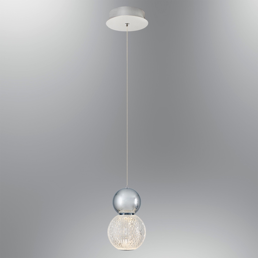 LED-Pendelleuchte mit Seilaufhängung CREMONA LED/5W/230V 3000K matt-chrom