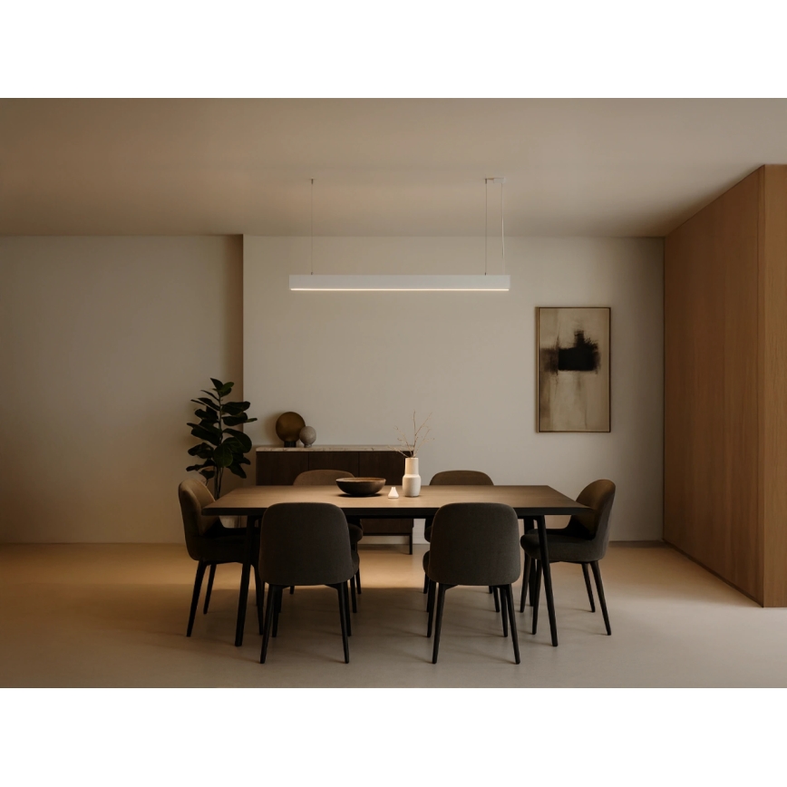 LED-Pendelleuchte mit Seilaufhängung LED/55W/230V 3000/4000/6500K 120 cm weiß