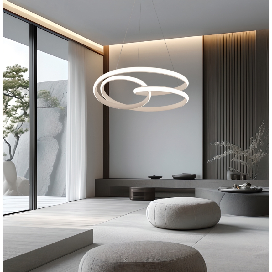 LED-Pendelleuchte mit Seilaufhängung RIBBON LED/42W/230V beige