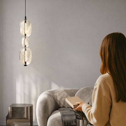 LED-Pendelleuchte PLAYA LED/12W/230V schwarz