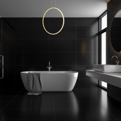 LED Kronleuchter an Kabel SATURNO LED/46W/230V Ø 80 cm IP44 gold