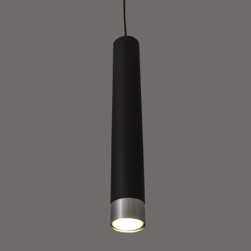 LED-Pendelleuchte an Kabel TUBA 3xGU10/4,8W/230V schwarz/glänzender Chrom
