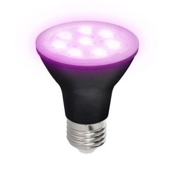 LED Pflanzenlampe PLANTY E27/7W/230V 1200K Schwarz
