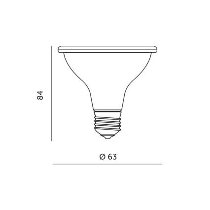 LED Pflanzenlampe PLANTY E27/7W/230V 1200K Weiß