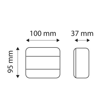 LED Positionsleuchte MAGNET LED/2,6W/12V IP67 rot/orange