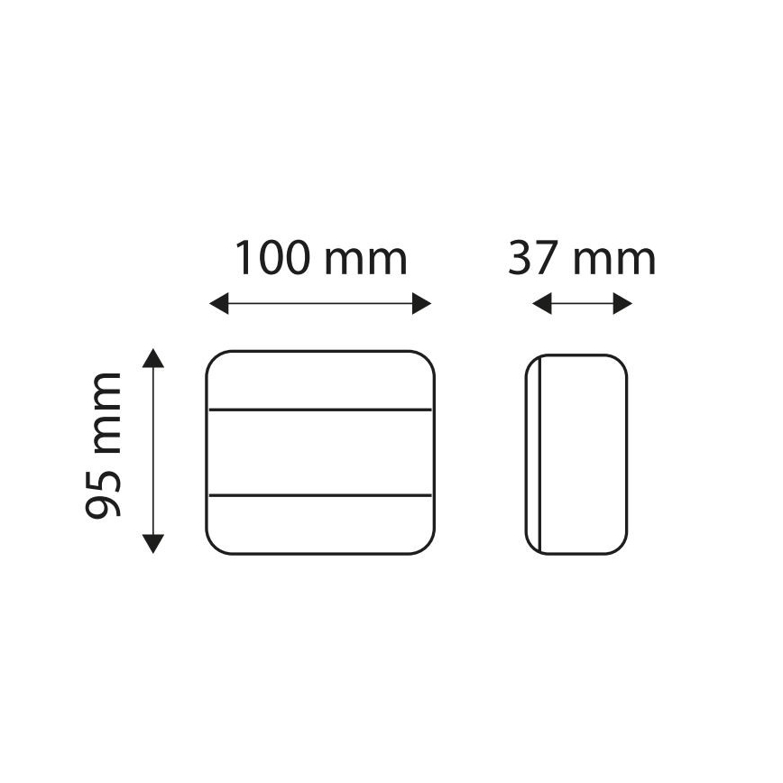LED Positionsleuchte MAGNET LED/2,6W/12V IP67 rot/orange