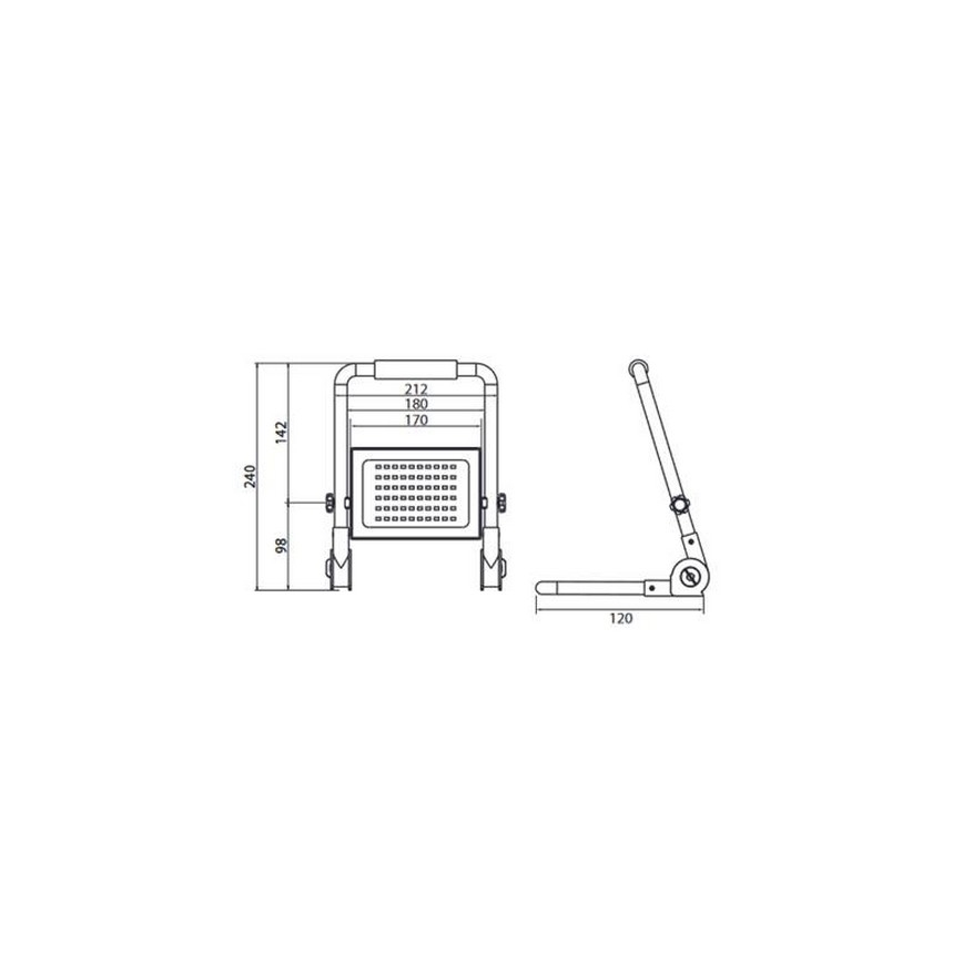 LED Reflektor mit Ständer ADVIVE WORK LED/50W/230V IP65