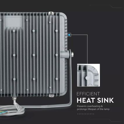 LED Reflektor SAMSUNG CHIP LED/200W/230V 4000K IP65 grau