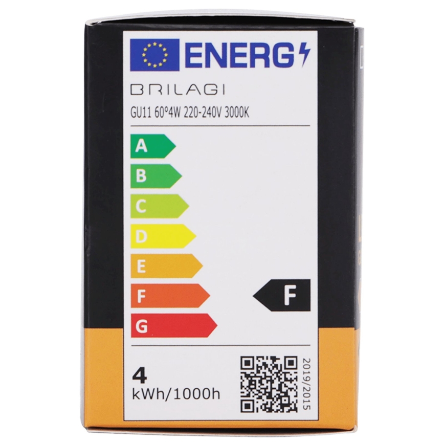 LED-Reflektorlampe MR11 GU10/4W/230V 3000K 60° schwarz - BRILAGI