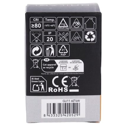 LED-Reflektorlampe MR11 GU10/4W/230V 3000K 60° schwarz - BRILAGI