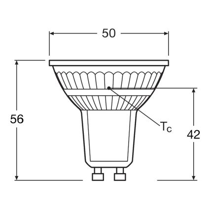 LED-Reflektorlampe PAR16 GU10/4,3W/230V 4000K 120° - Ledvance