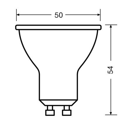 LED-Reflektorlampe PAR16 GU10/4,5W/230V 4000K 36° - Ledvance