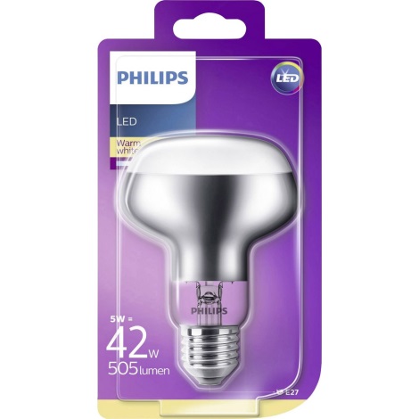 LED Reflektorlampe Philips R80 E27/5W/230V