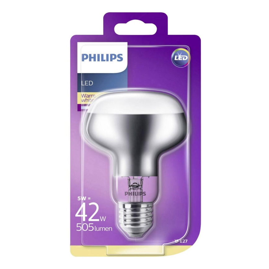 LED Reflektorlampe Philips R80 E27/5W/230V